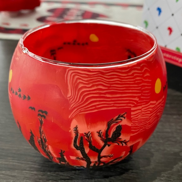 🔥5/$25 NIB South Africa Glowing Glass Votive or Tea Light Candle Holder Handmade - Picture 2 of 16